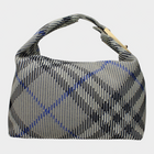 Esmire & Co Burberry medium handbag in green Lichen polyamide with iconic check pattern and gold-tone hardware.