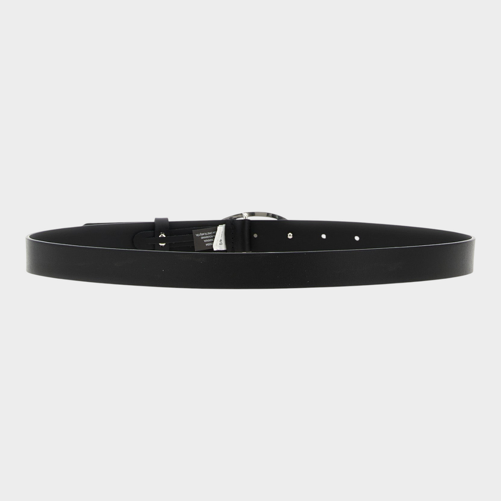 Esmire & Co Diesel black regular belt with smooth finish and metal buckle detail