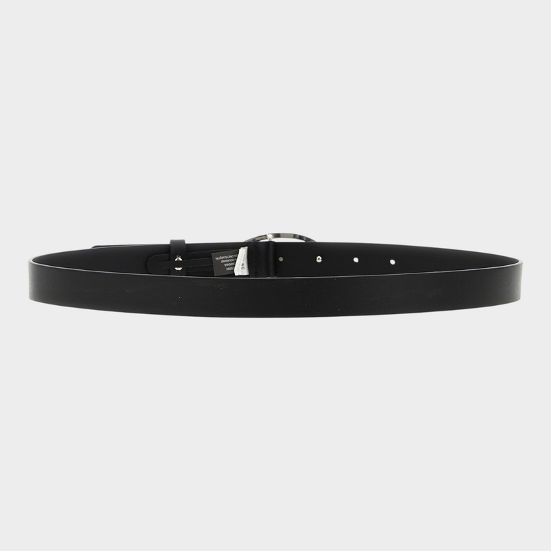 Esmire & Co Diesel black regular belt with smooth finish and metal buckle detail