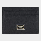 Esmire & Co Dolce & Gabbana black calf leather cardholder with front logo plaque and multiple card slots