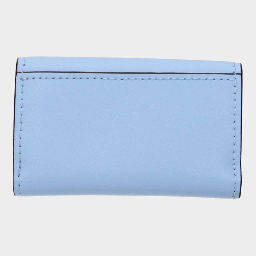 Esmire & Co Michael Kors heavenly blue smooth leather coin purse with minimalist stitching and slim profile