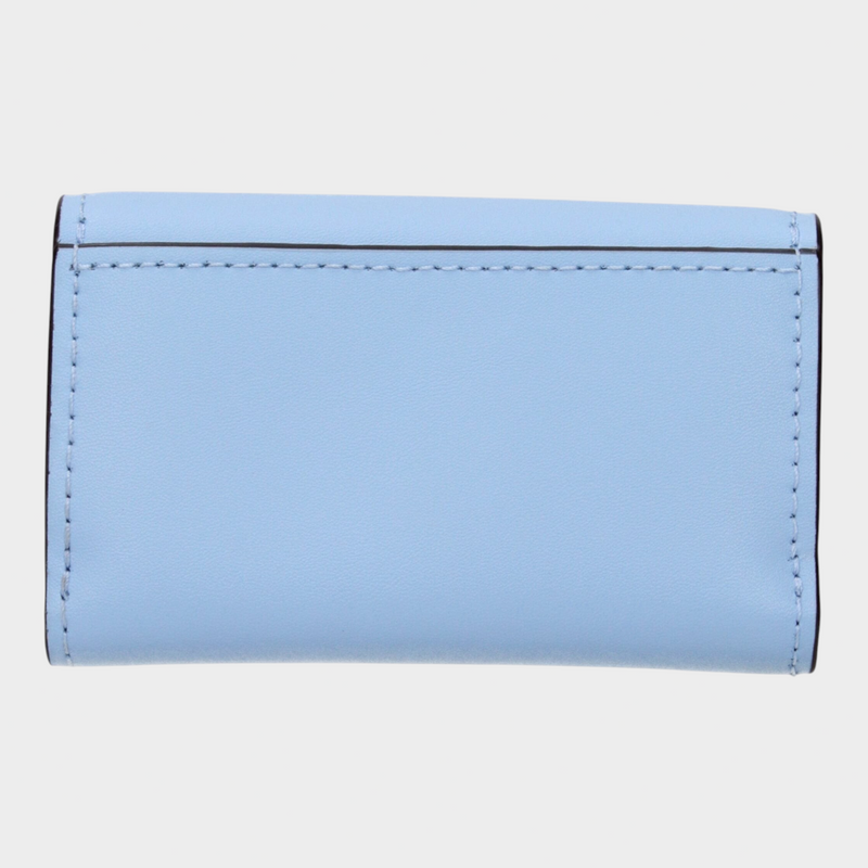 Esmire & Co Michael Kors heavenly blue smooth leather coin purse with minimalist stitching and slim profile