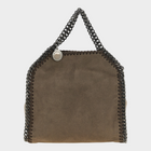 Esmire & Co Stella McCartney Falabella brown suede-effect polyamide handbag with dark ruthenium chain trim